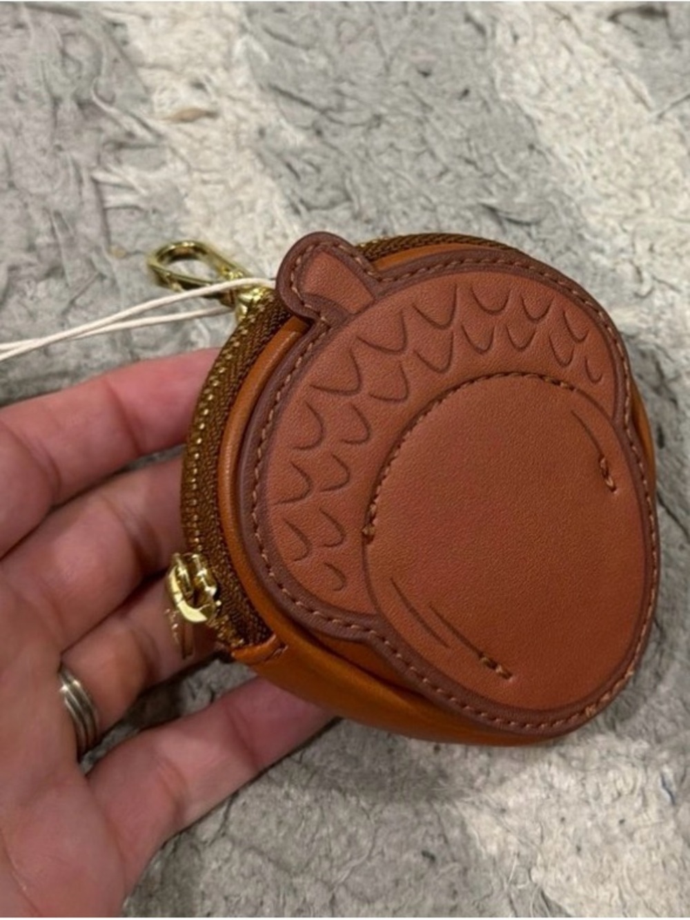 Loungefly Brown Chip 'n Dale Embossed Crossbody Bag with Patterned Strap - Picture 3 of 6